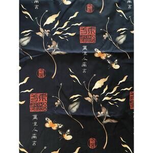 Vintage 2000 Alexander Henry Asian Butterflies of Kobe Cotton Quilt Fabric 2 yd